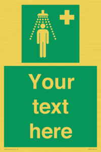 Custom Safety Shower Sign